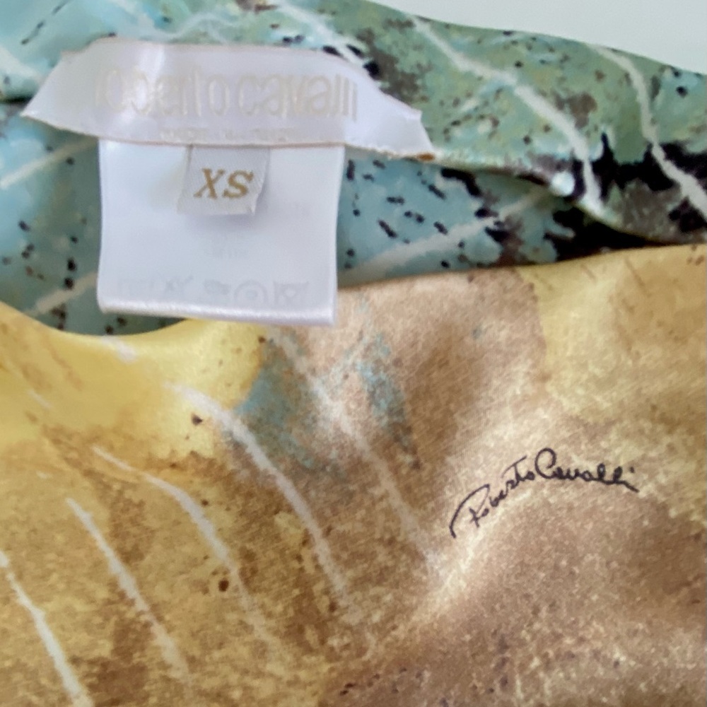 RARE, COLLECTOR’S EUC ROBERTO CAVALLI SILK TROPICAL FITTED FISHTAIL SKIRT - Picture 6 of 16